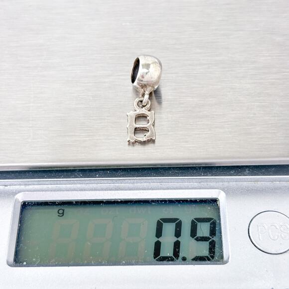 Vintage Thai IBB Sterling Silver 925 "B" Dangle Spacer Charm - Picture 7 of 7